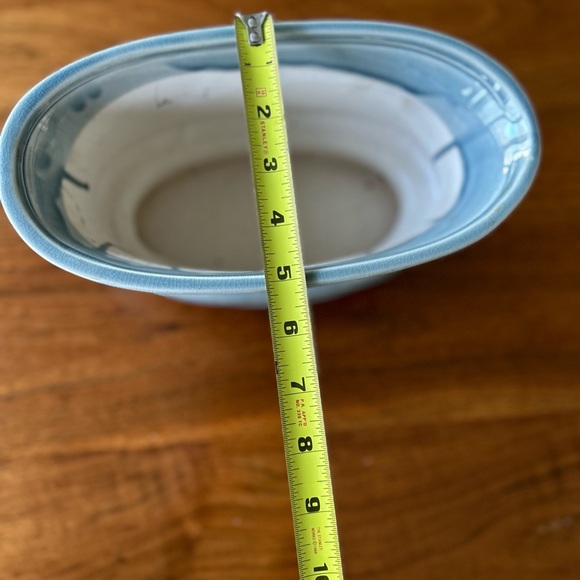 Blue Pot or Planter Made to Look Vintage - Picture 7 of 7